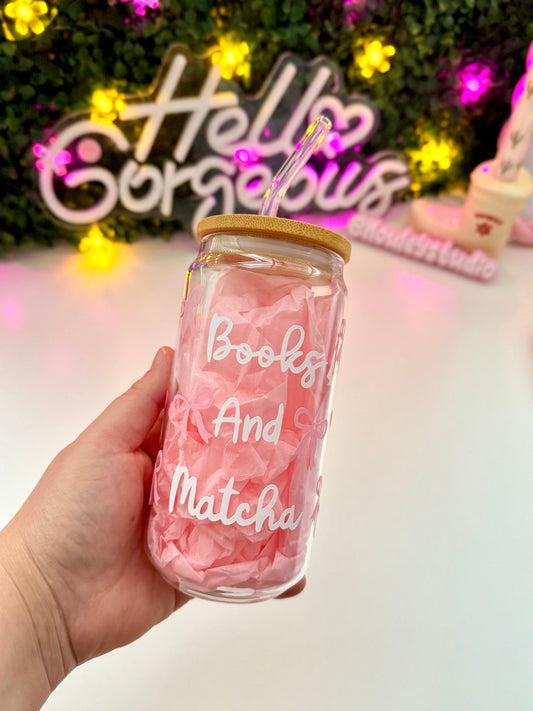 Drinkglas met rietje | Books and Matcha