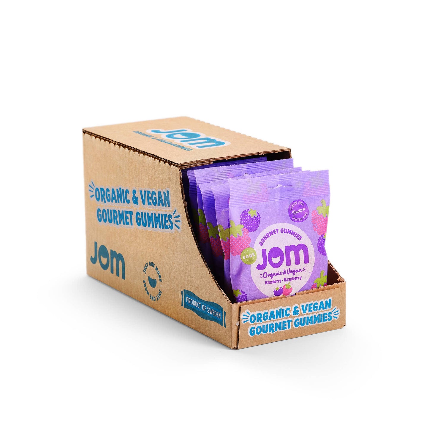 Organic and Vegan Swedish Sour Blueberry and Raspberry Gummies