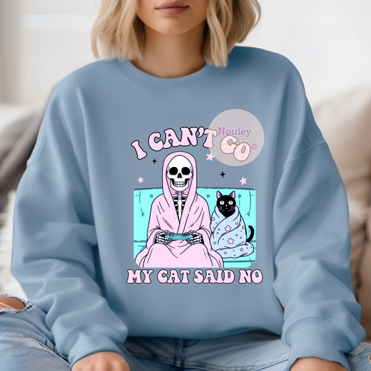 I can’t go, my cat said no sweater