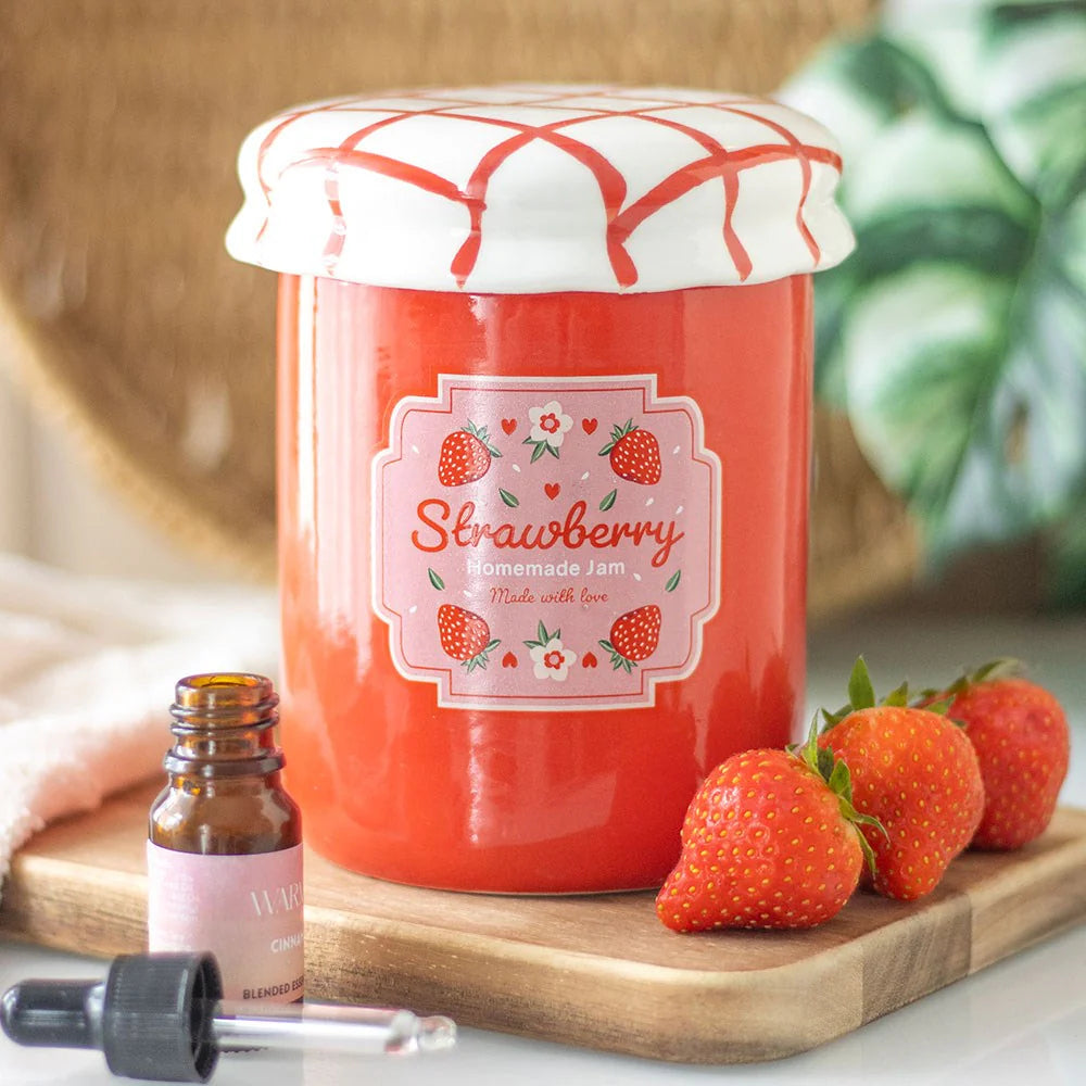 Strawberry jam jar waxbrander
