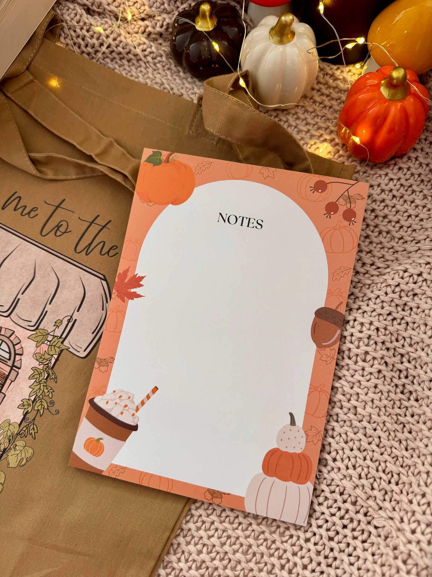 Pumpkin fall notepad A5