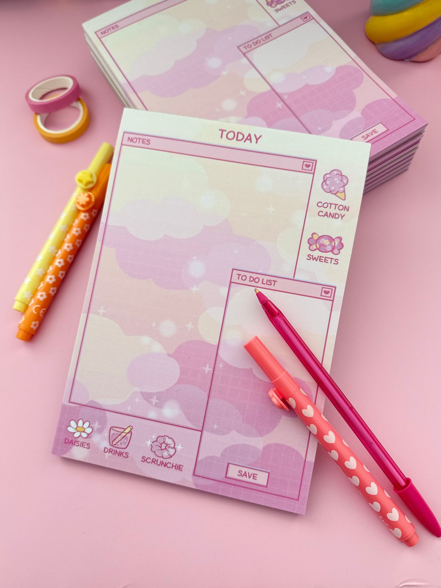 Cotton candy notepad A5