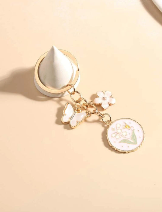 Butterfly Flower keychain