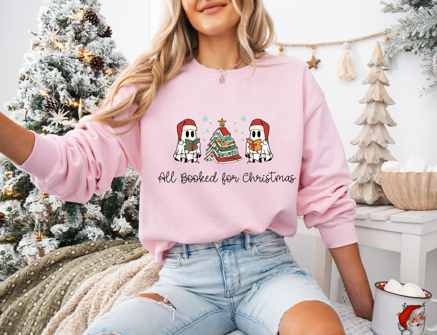 Sweater l All Booked for Christmas Ghost