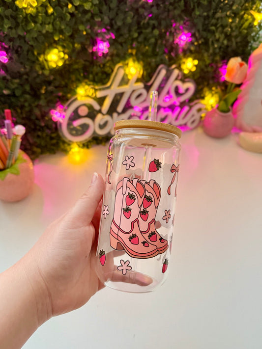 Drinkglas met rietje | Strawberry Cowgirl books