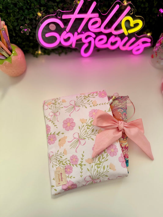 Pink peach bouquet booksleeves