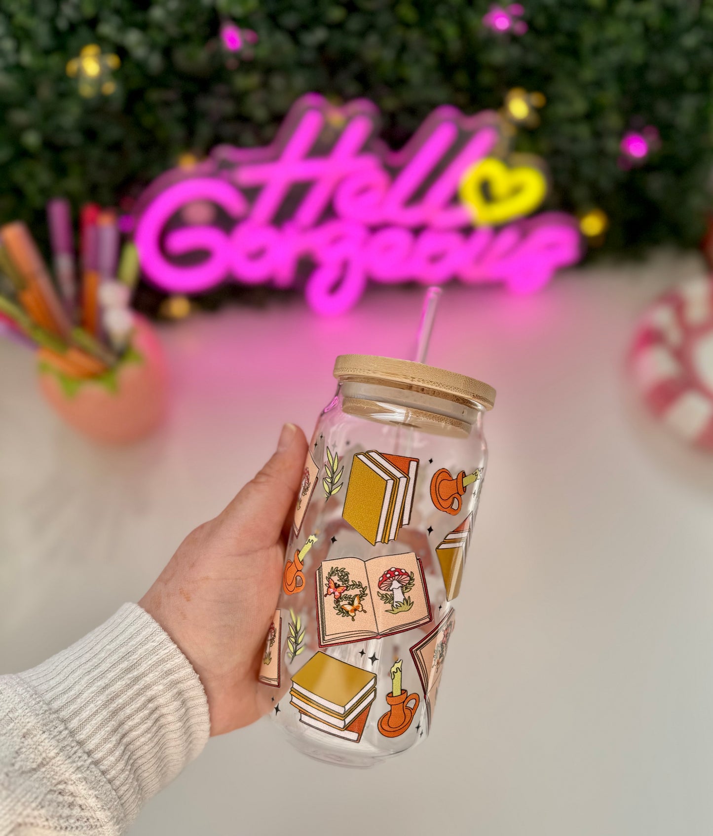 Drinkglas met rietje| Goblincore Books