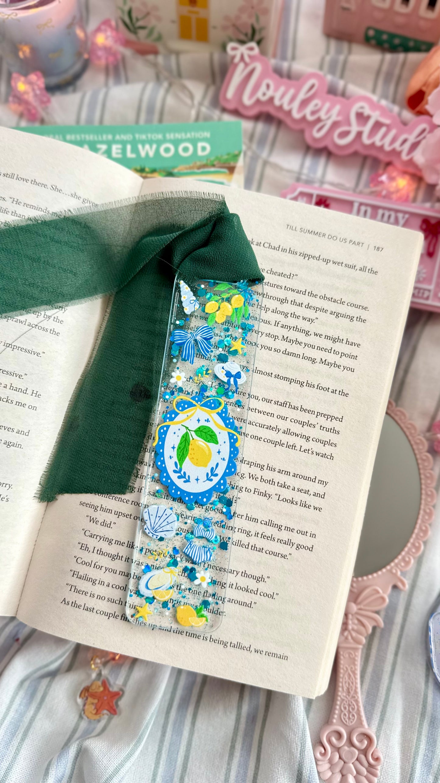 Acrylic Bookmark | Beach Lemon
