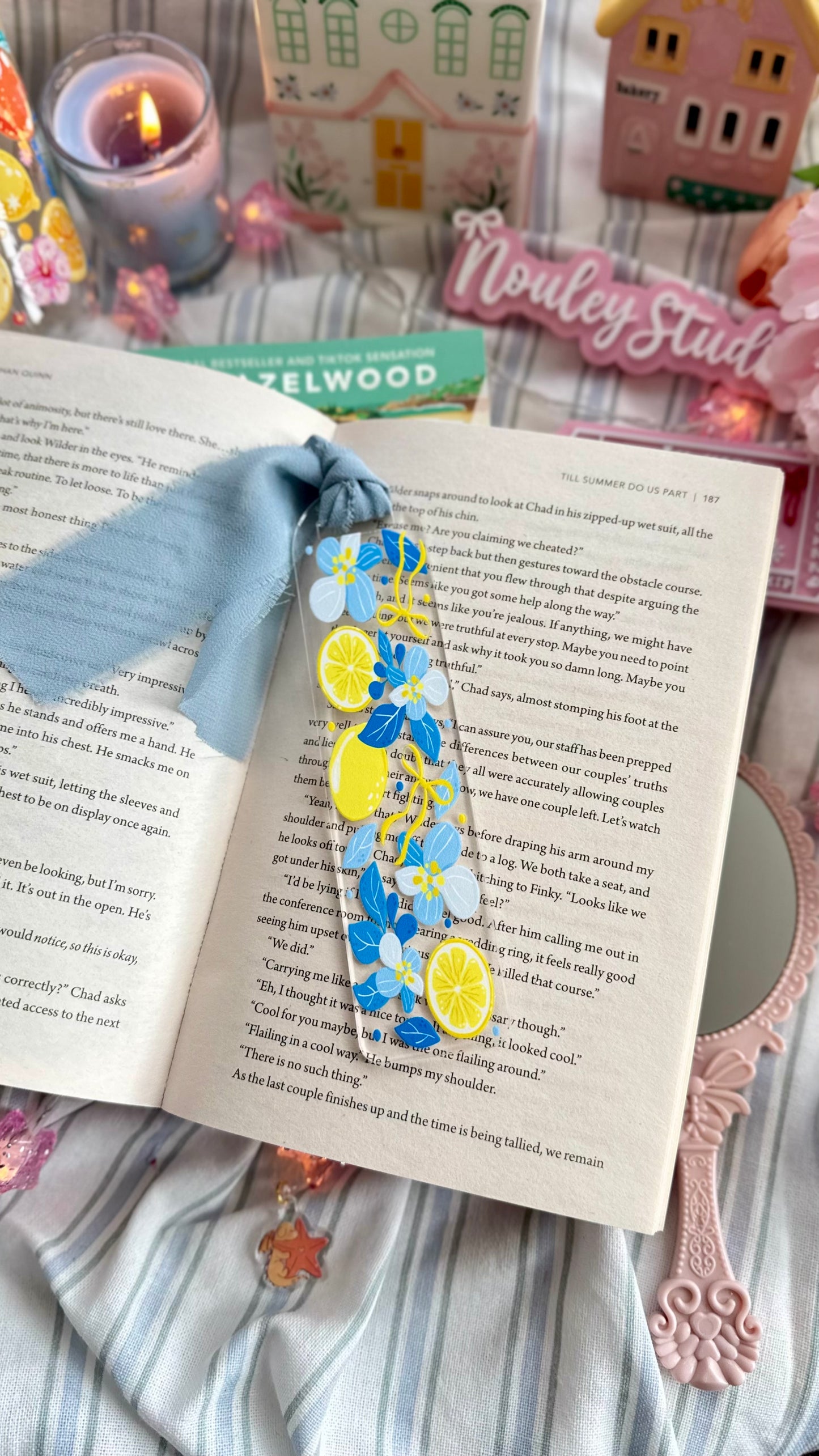 Acrylic Bookmark | Blue lemon