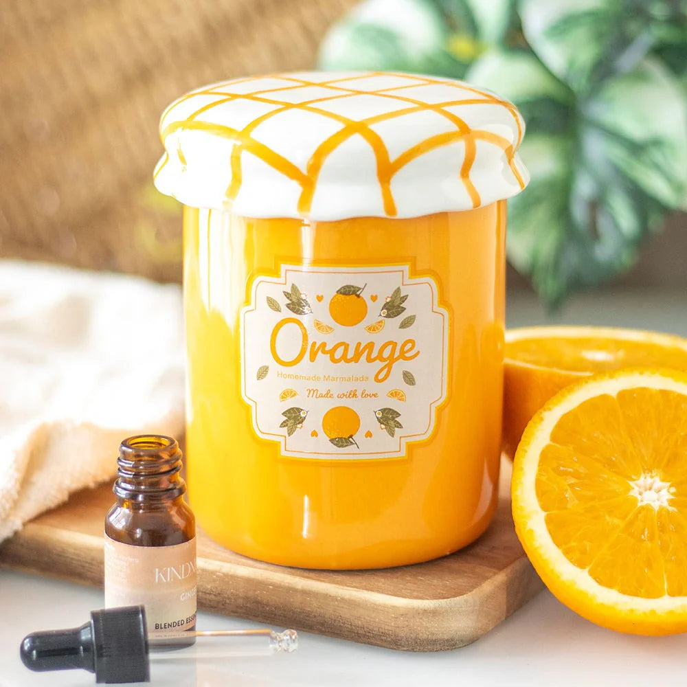 Oranje jam jar waxbrander