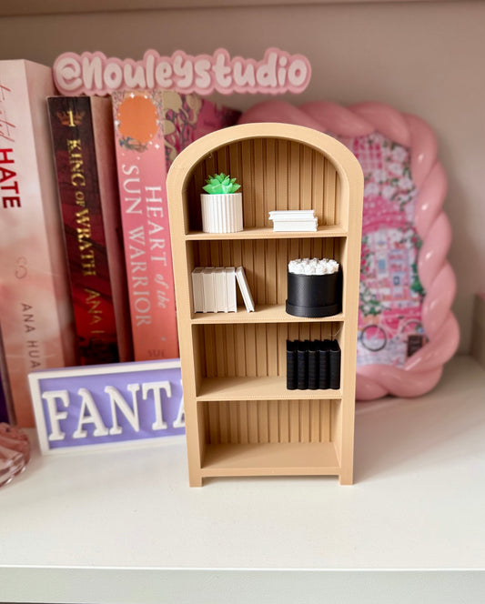3D geprint boekenplank-decor ‘The Luna Shelf’ – cadeau voor boekenliefhebbers