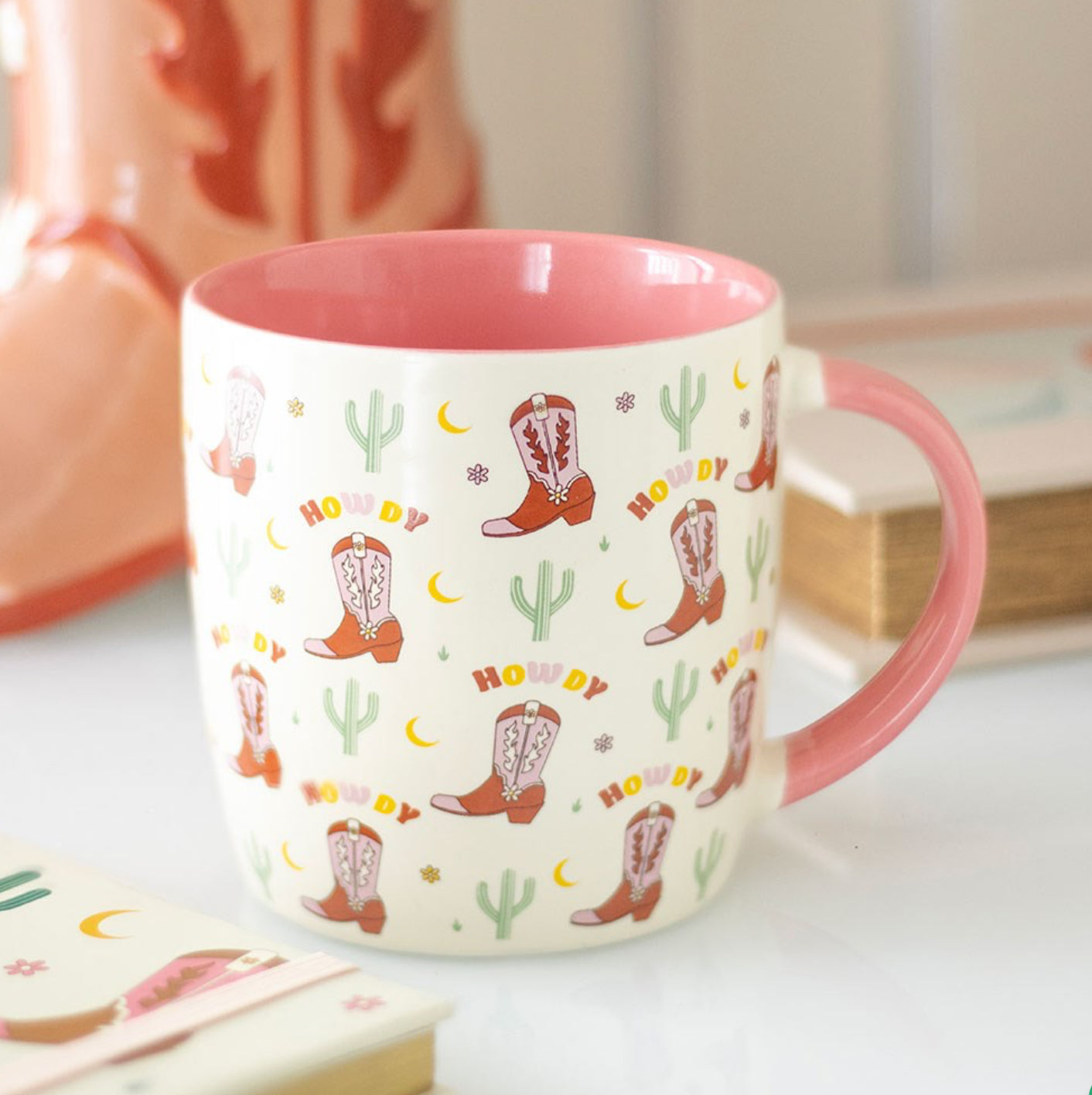 Koffiemok | HOWDY COWBOY laars print mok