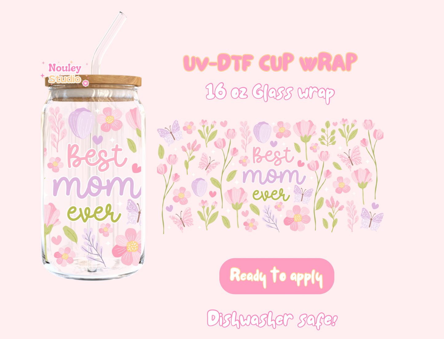 UV-DTF Cup wrap | Best Mom Ever
