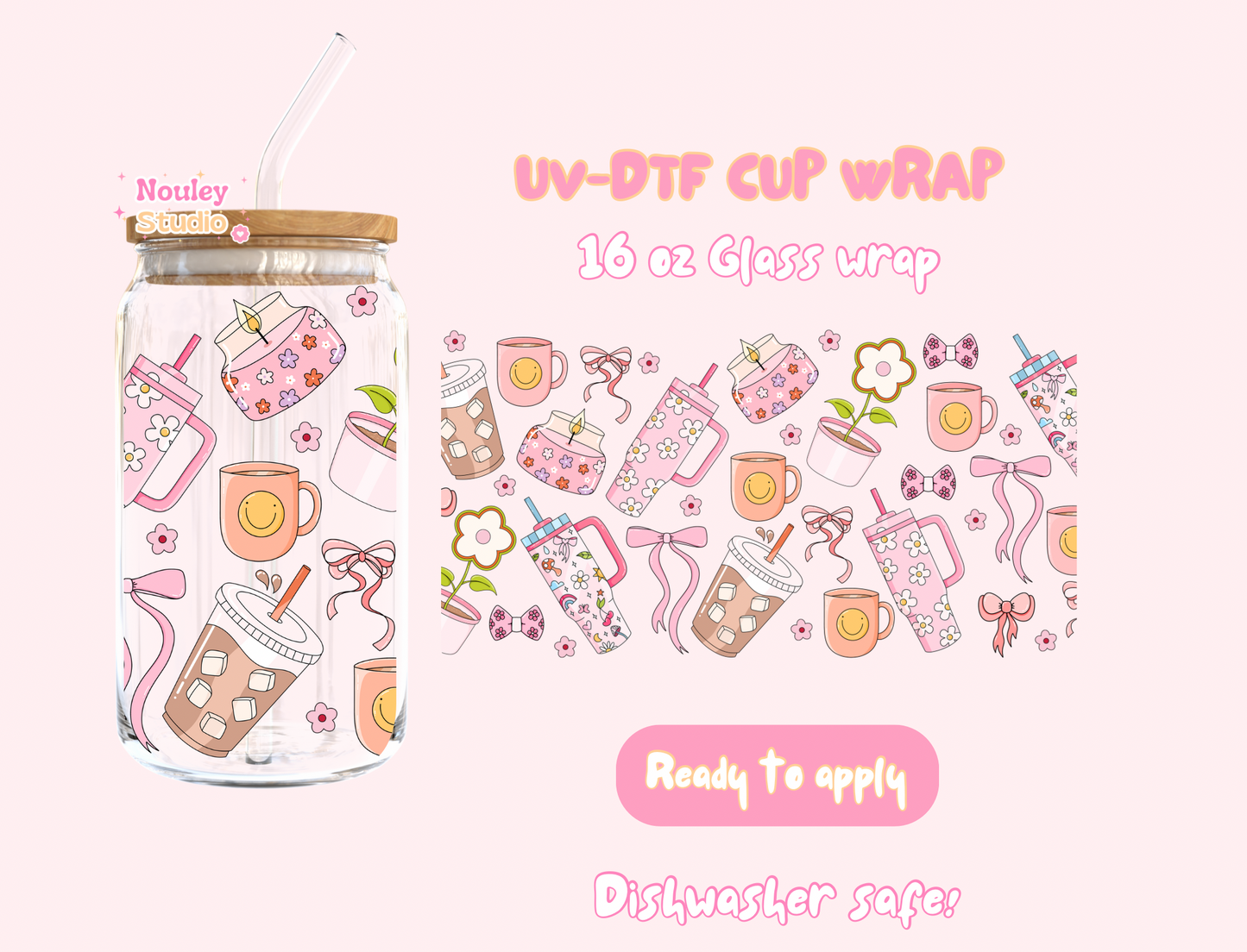 UV-DTF Cup wrap | Sweet Girly