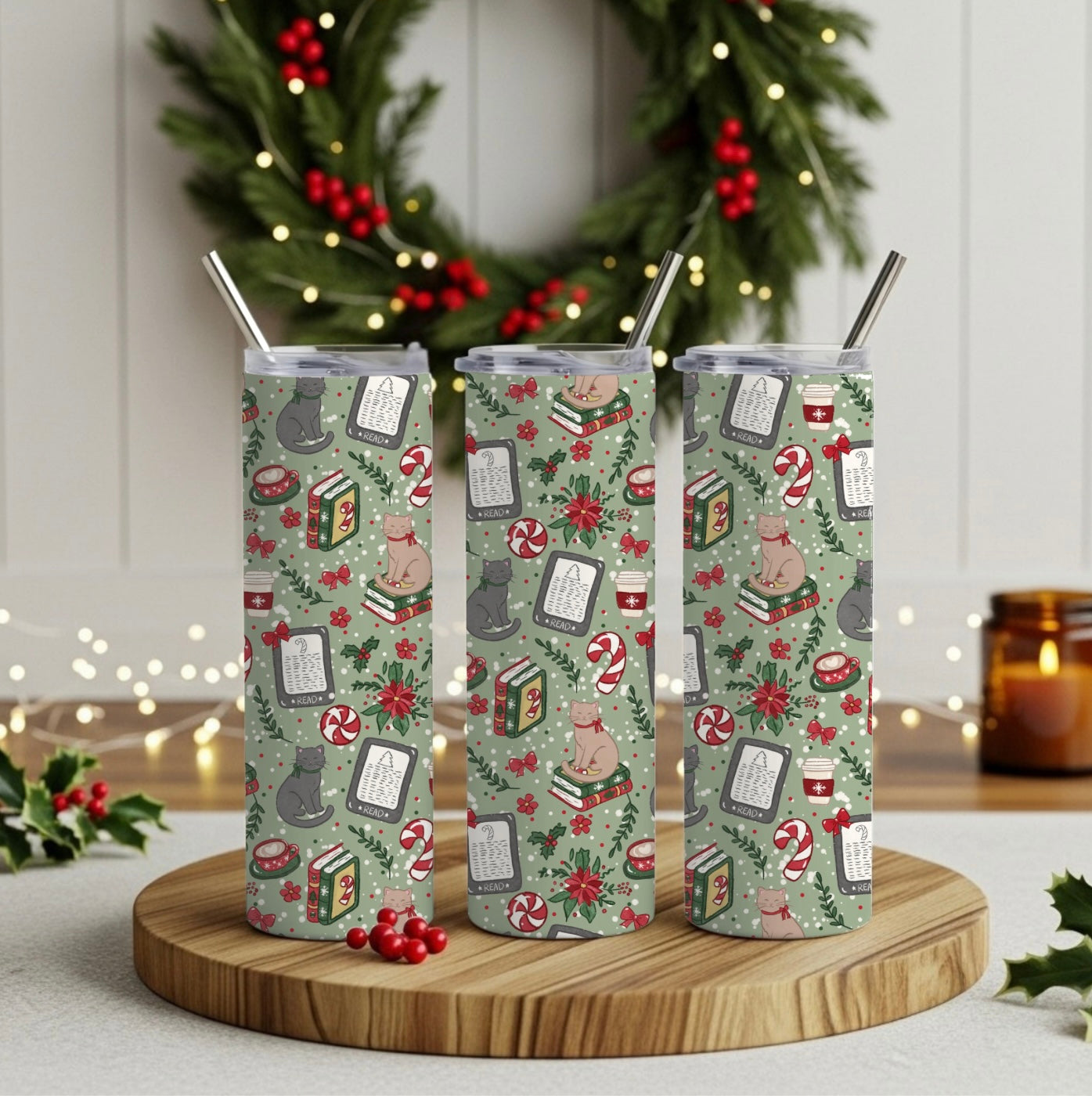 Tumbler | Reading cats