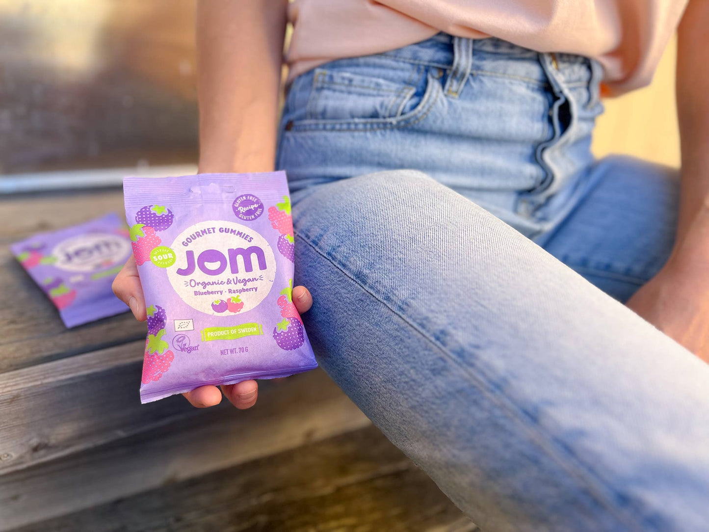 Organic and Vegan Swedish Sour Blueberry and Raspberry Gummies