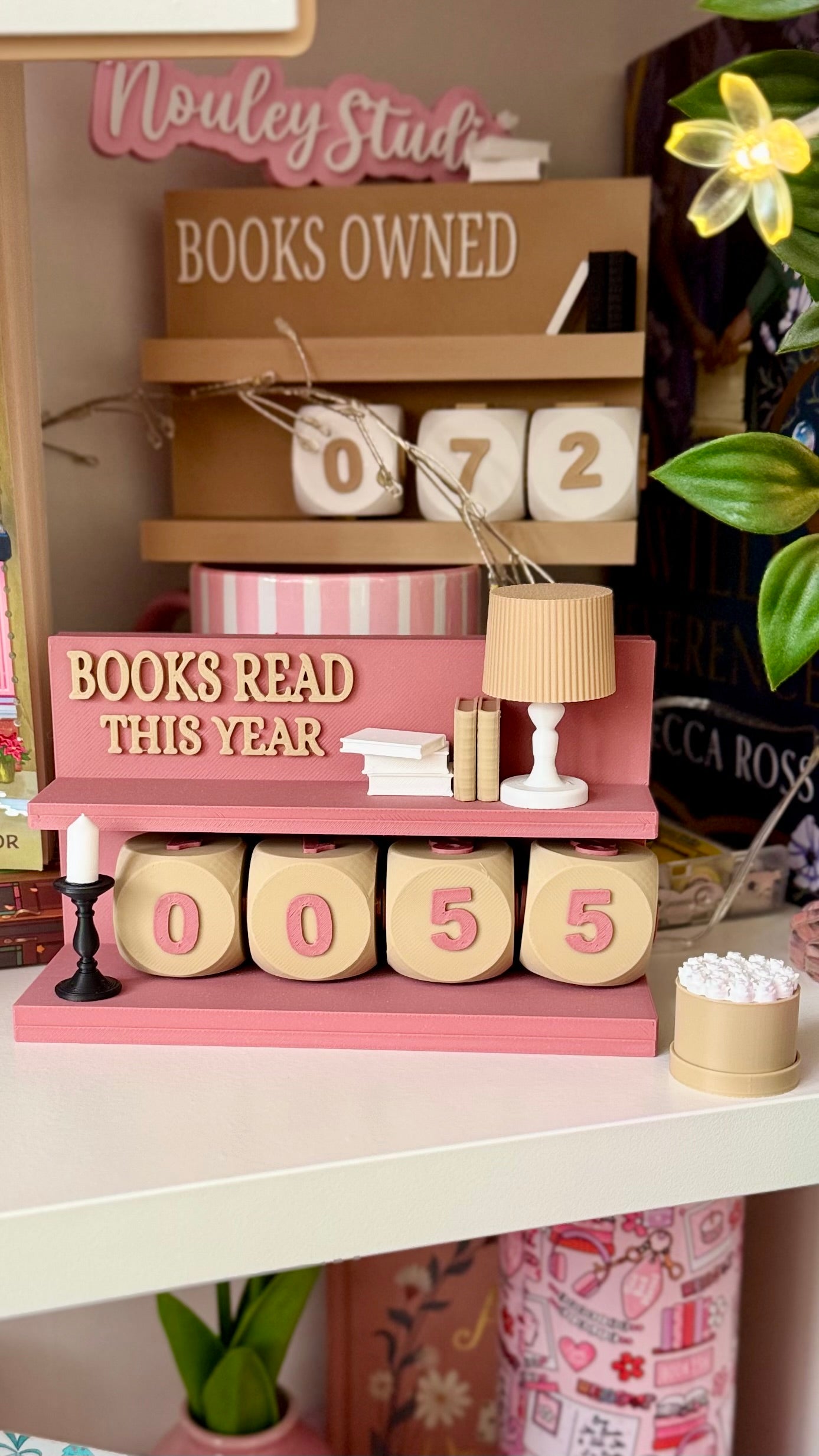 Book Counter | Books Read This Year Teller – Romantic Vintage Editie