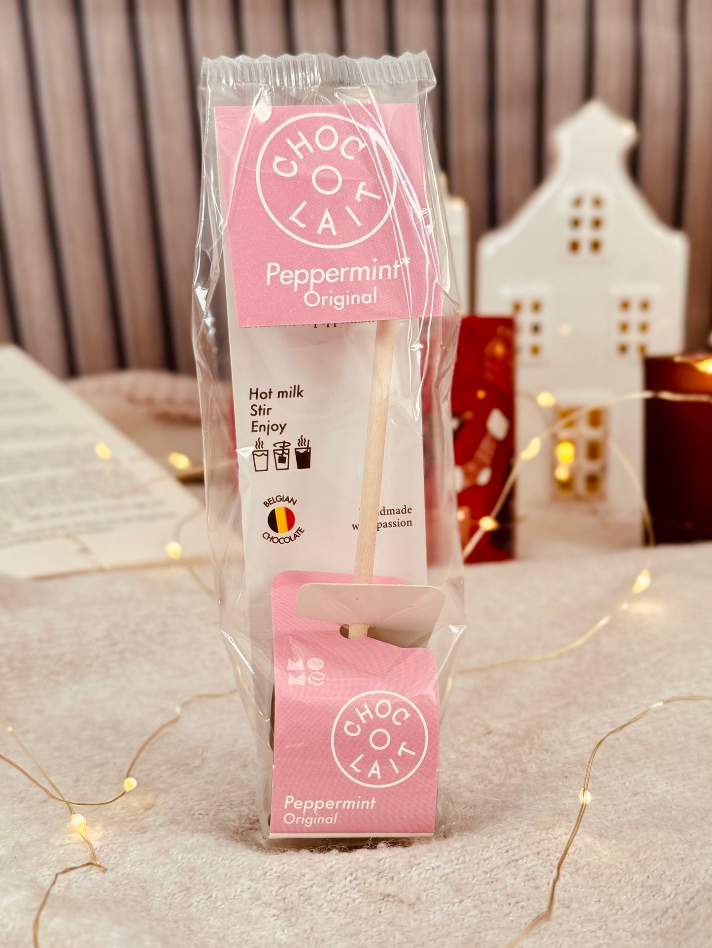 Hot chocolate spoon peppermint