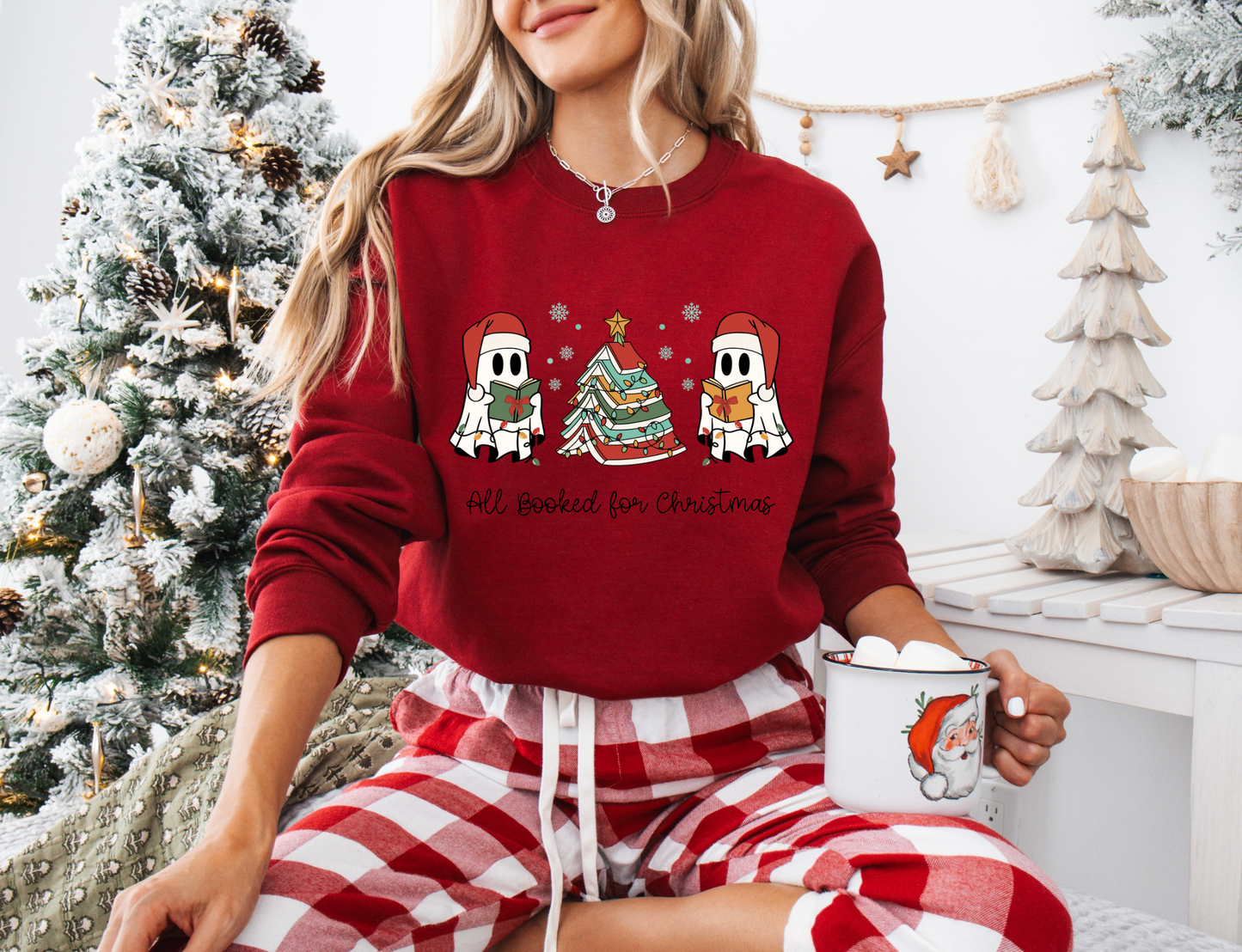 Sweater l All Booked for Christmas Ghost