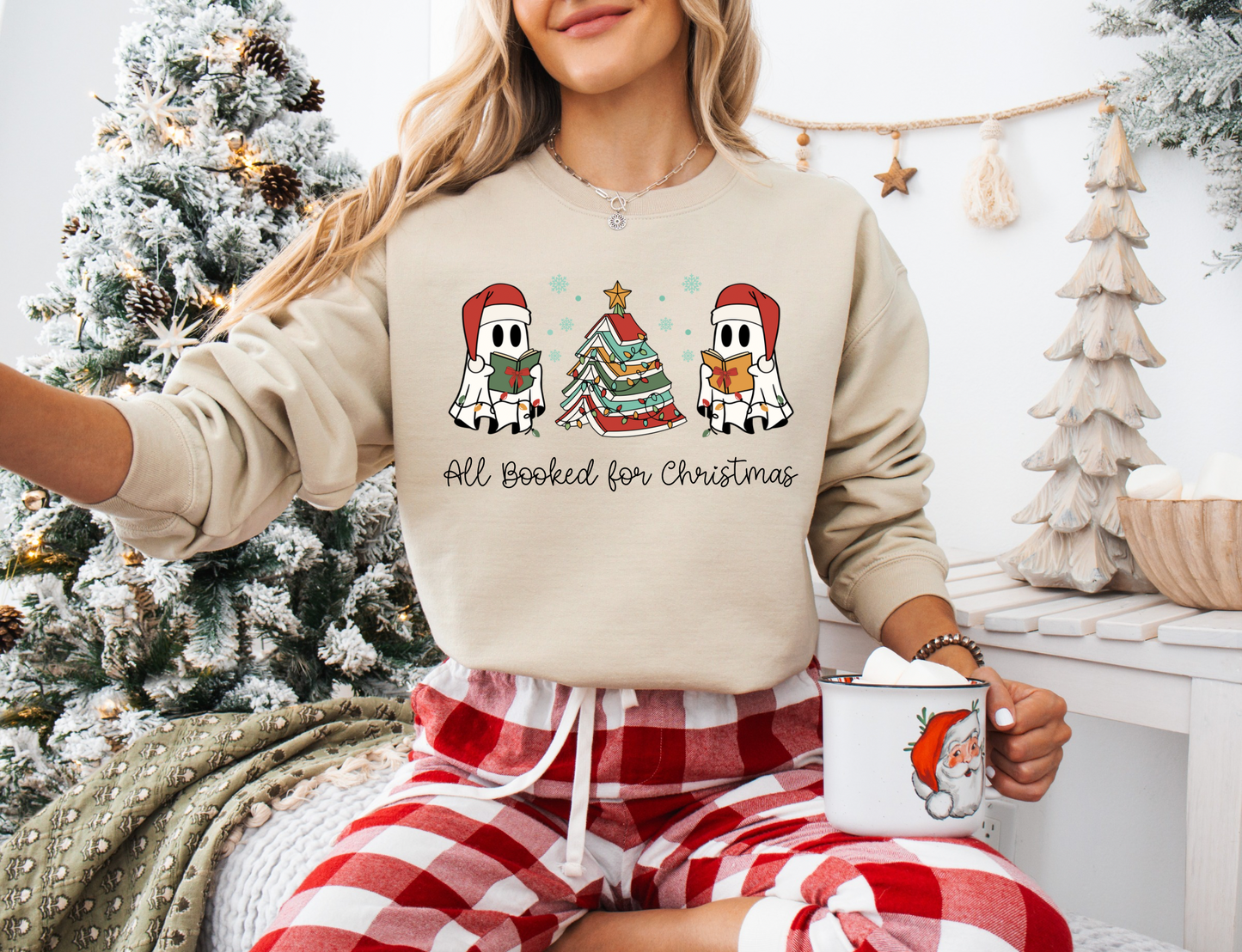 Sweater l All Booked for Christmas Ghost