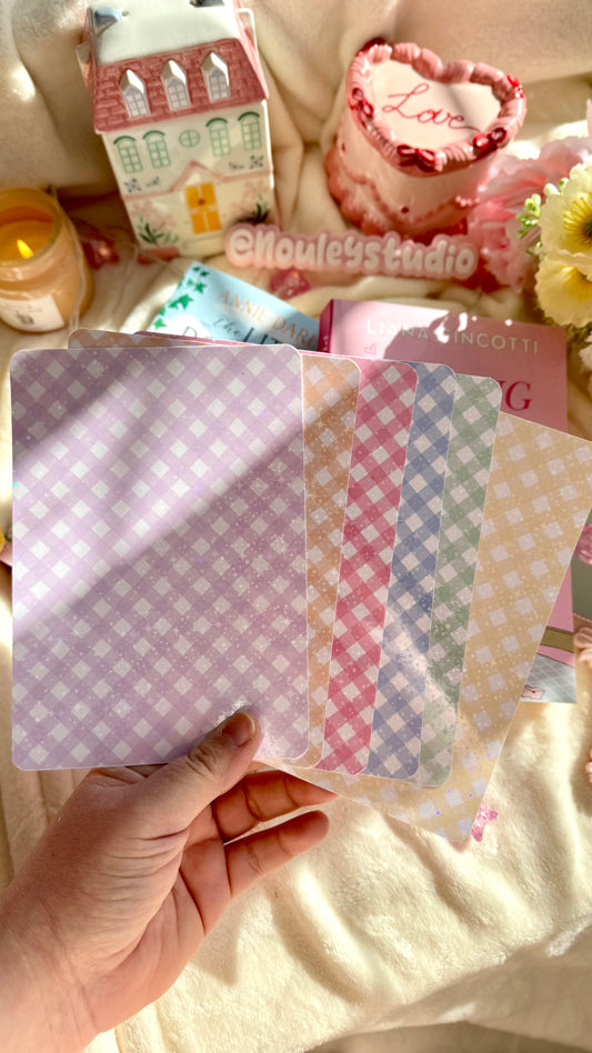 Kindle insert |Pastel Gingham Mix