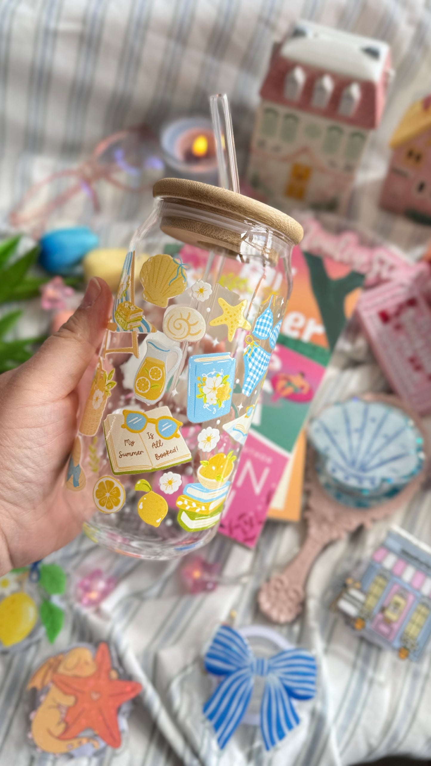 Drinkglas met rietje | my summer all booked
