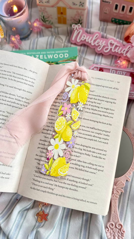 Acrylic Bookmark | Pink lemon