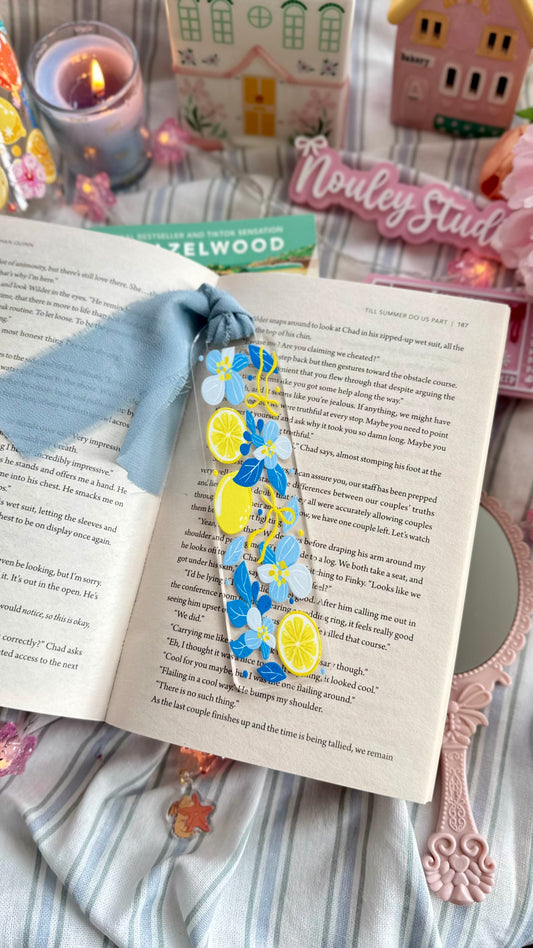 Acrylic Bookmark | Blue lemon