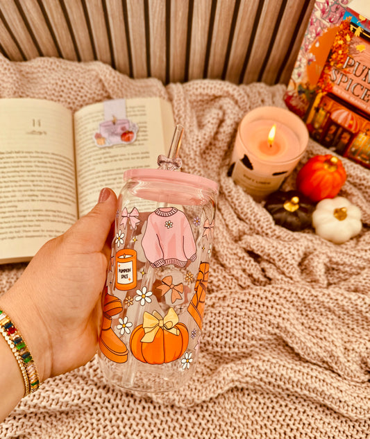 Drinkglas met rietje | Girlie autumn