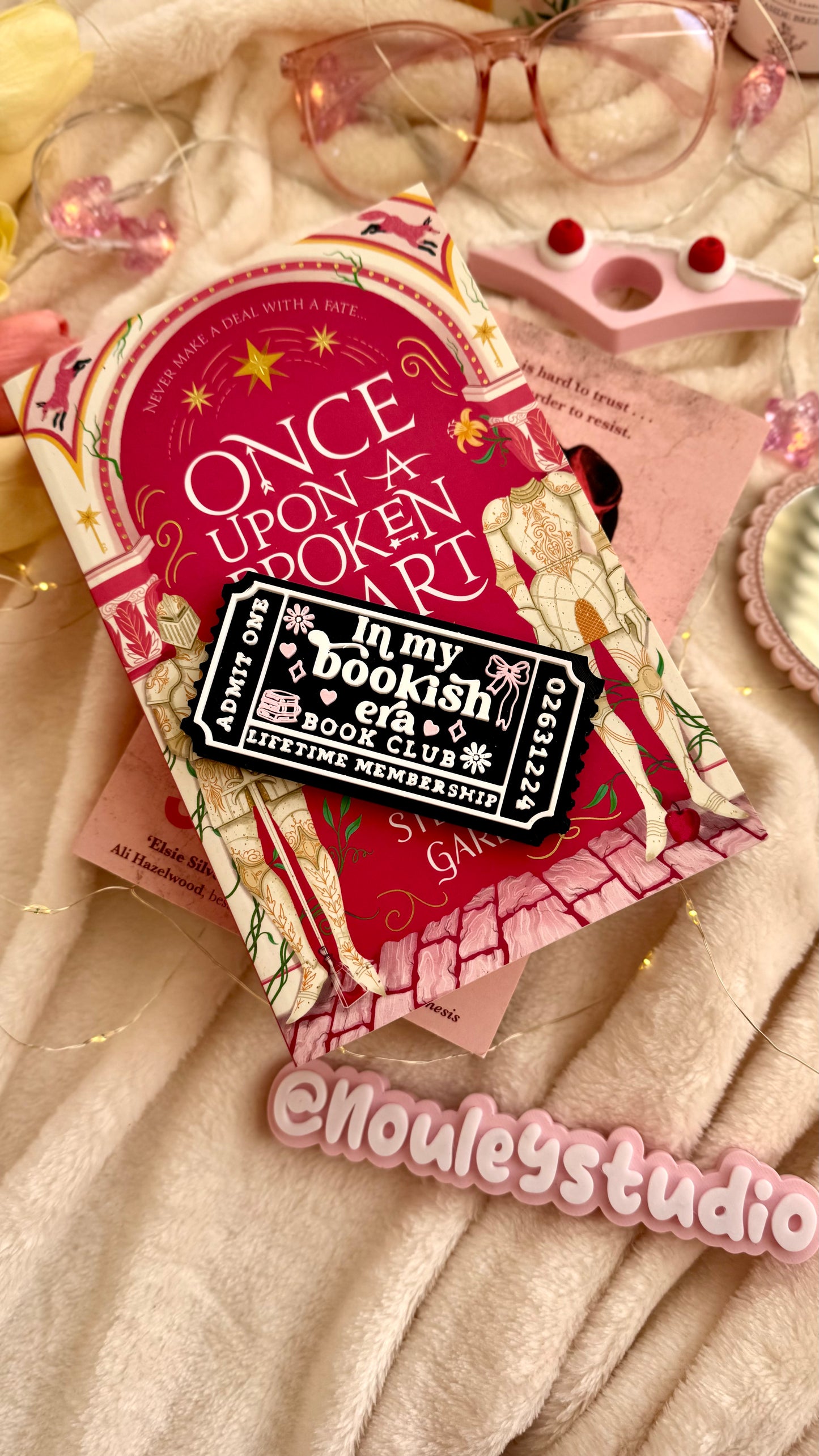 Tropes Ticket | Aesthetic Bookish Shelf Decor