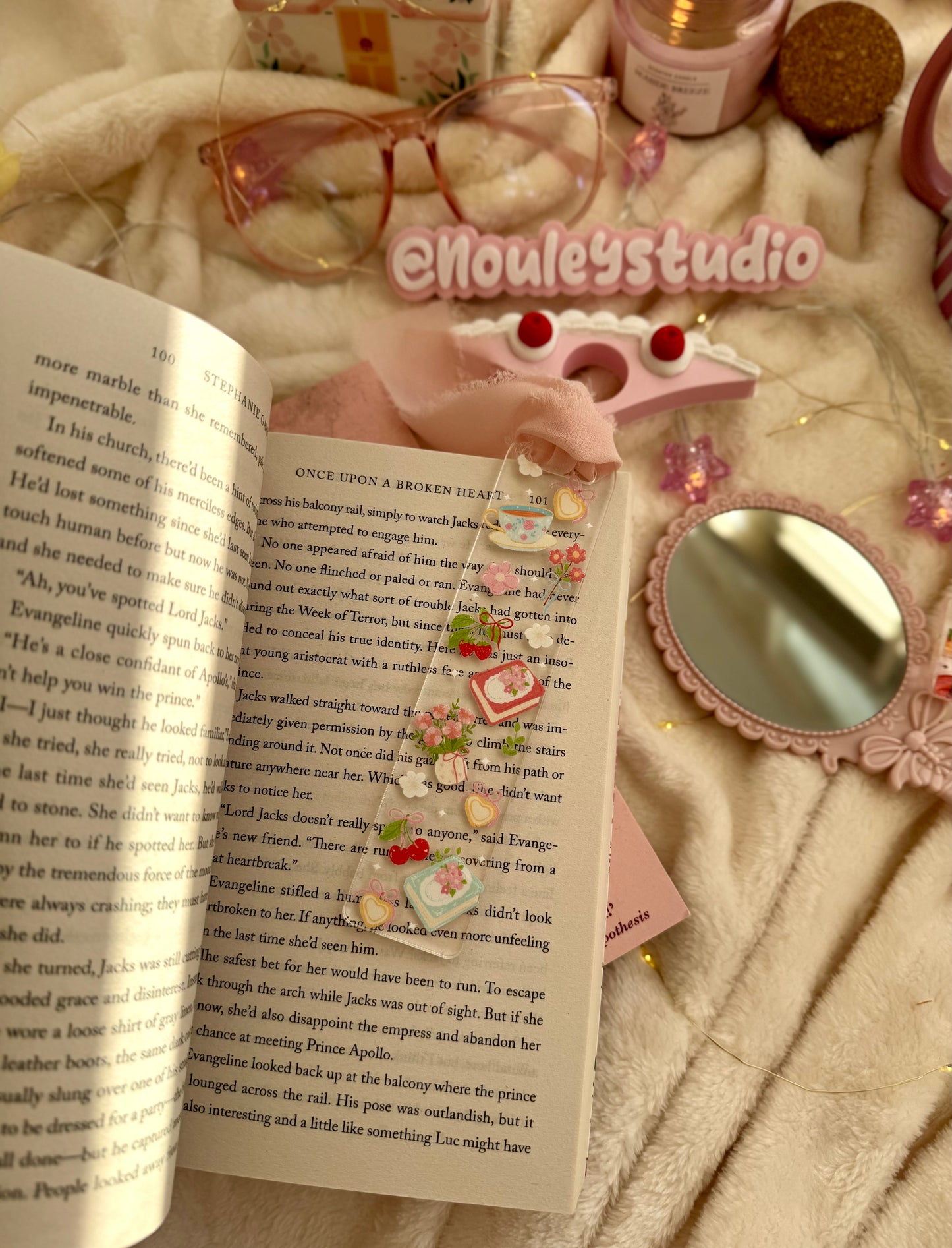 Acrylic Bookmark | Girly tea time