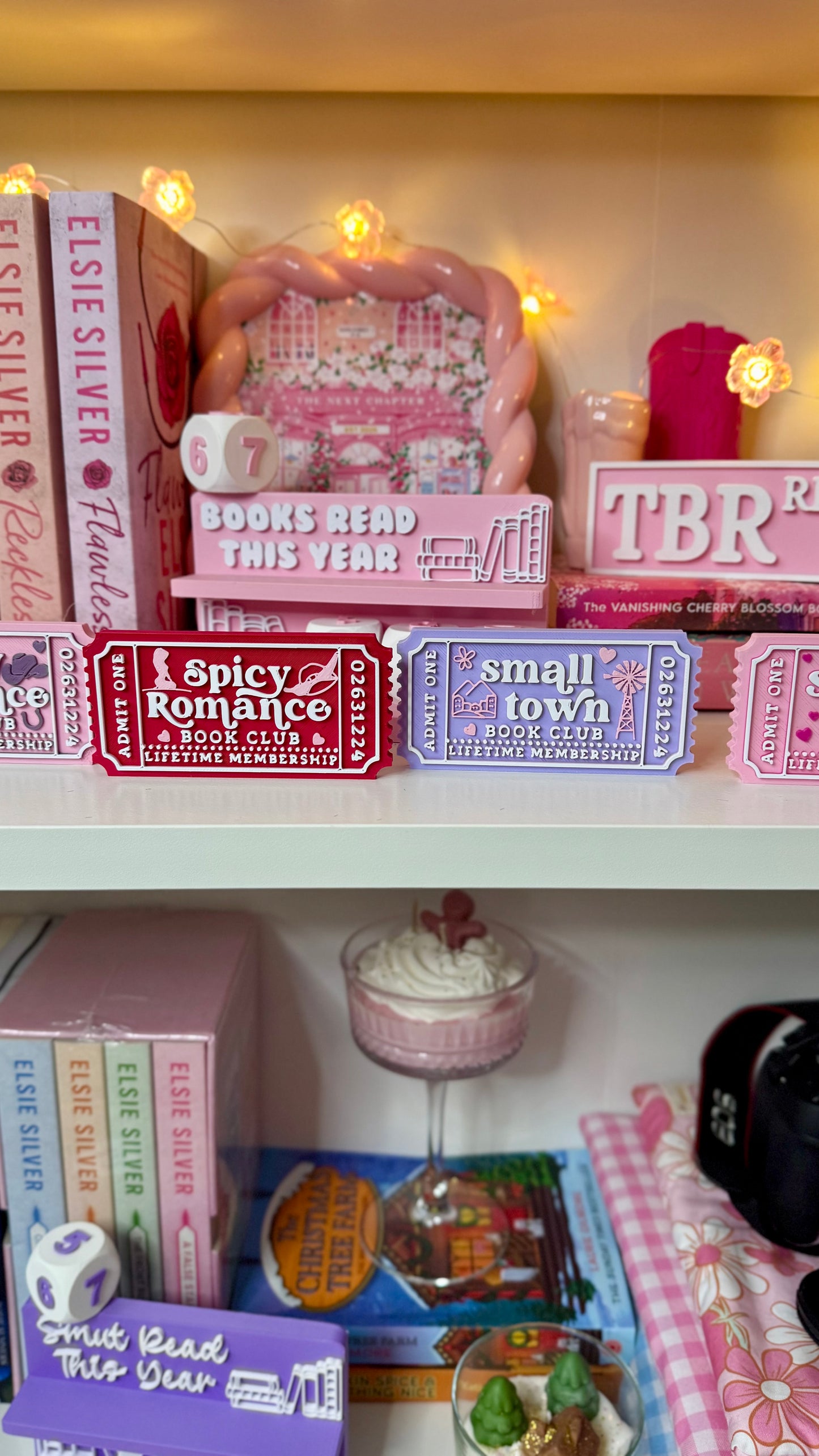Tropes Ticket | Aesthetic Bookish Shelf Decor