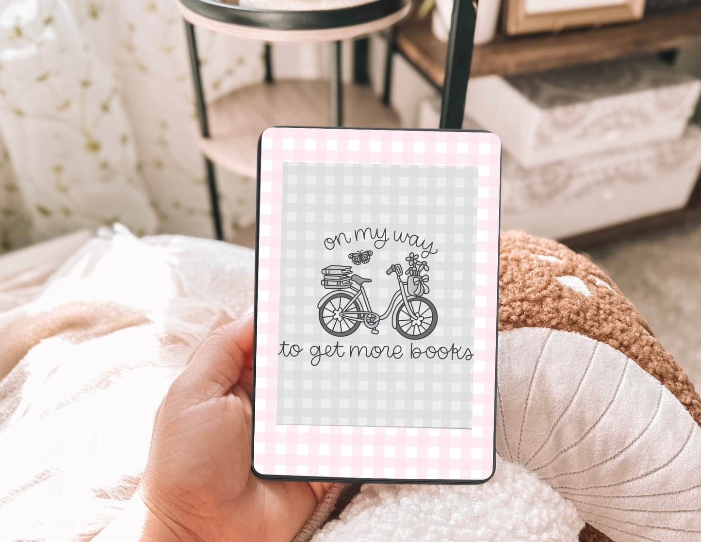 E-reader Skin | Gingham mix