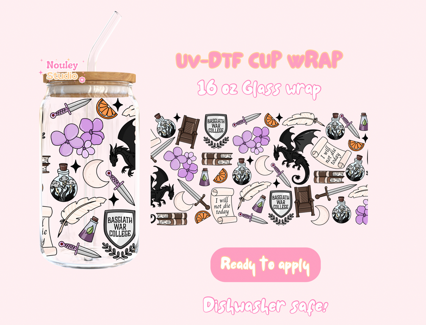 UV-DTF-Becherfolie | Dragon Bookish