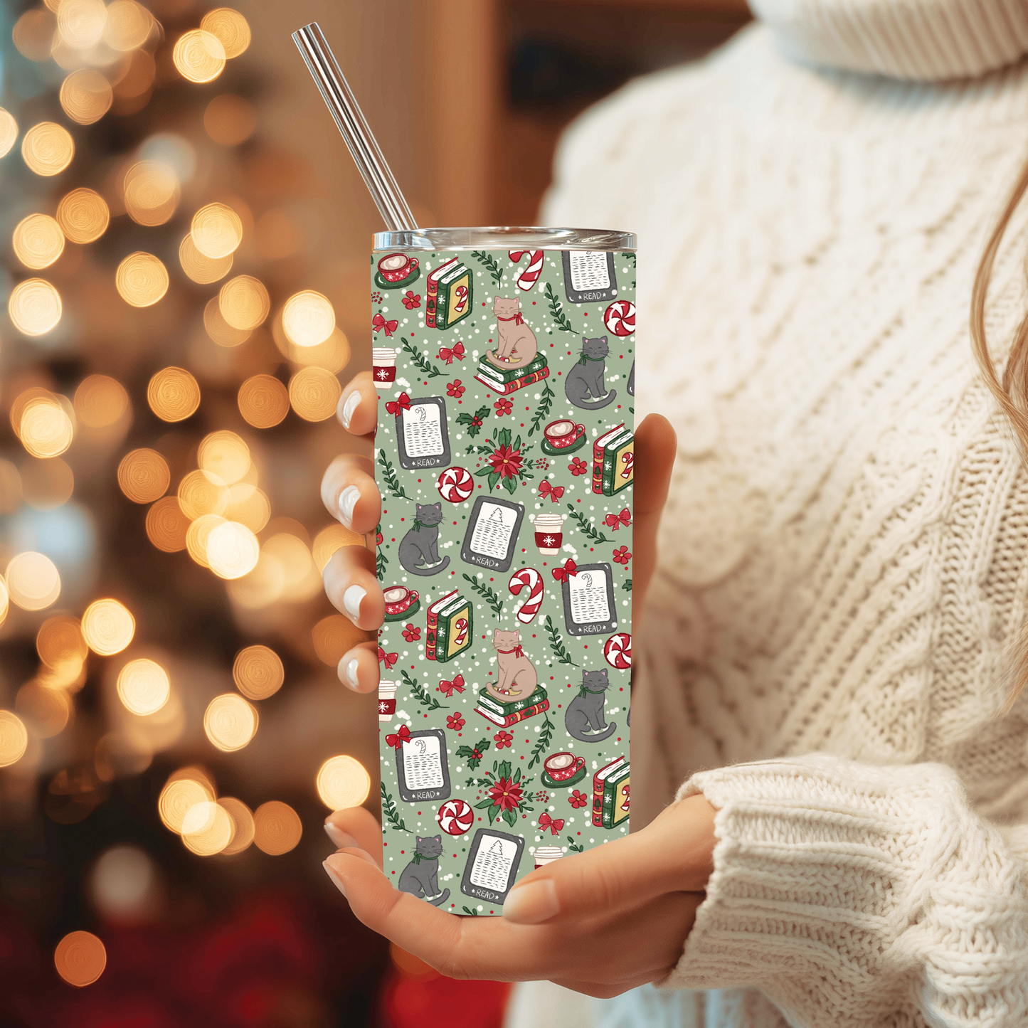 Tumbler | Reading cats