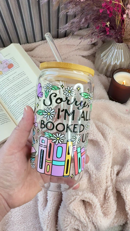 Drinkglas met rietje | Sorry I’m all Booked Up